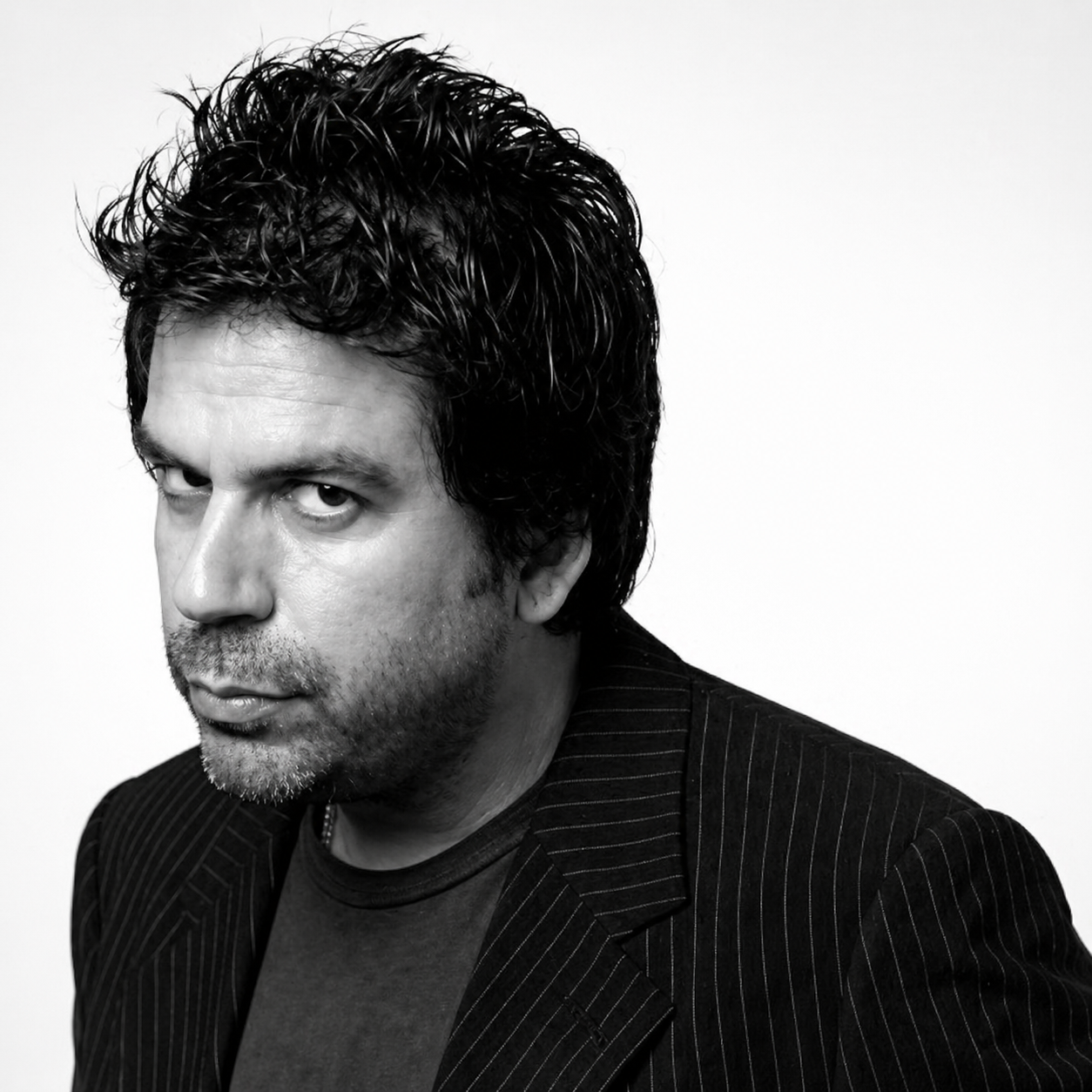 Greg Giraldo in black and white